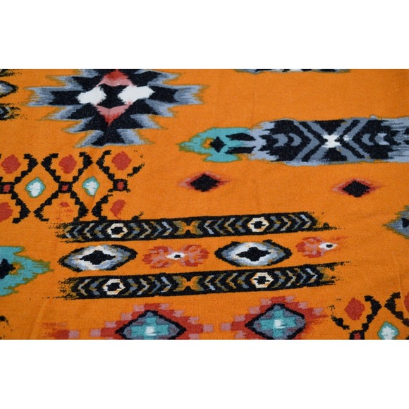 Wrangler Retro Top Shirt Womens Medium Pullover Yellow with Aztec Print - Picture 10 of 13